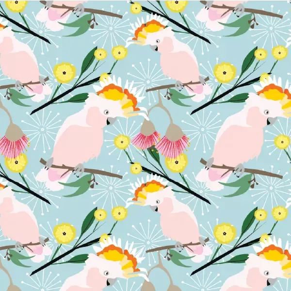 Pattern Design Australian Birds 001